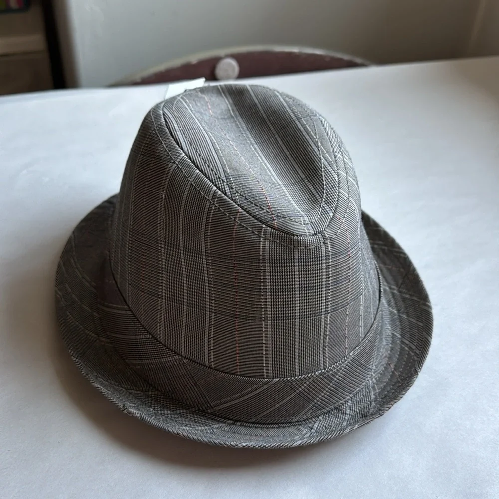 NWT Men’s BRONER Wool Fedora Plaid hat